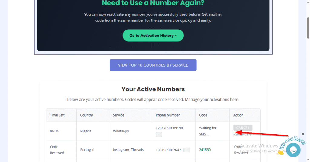 image of legitsms.com awaiting SMS, Nigerian Number for WhatsApp