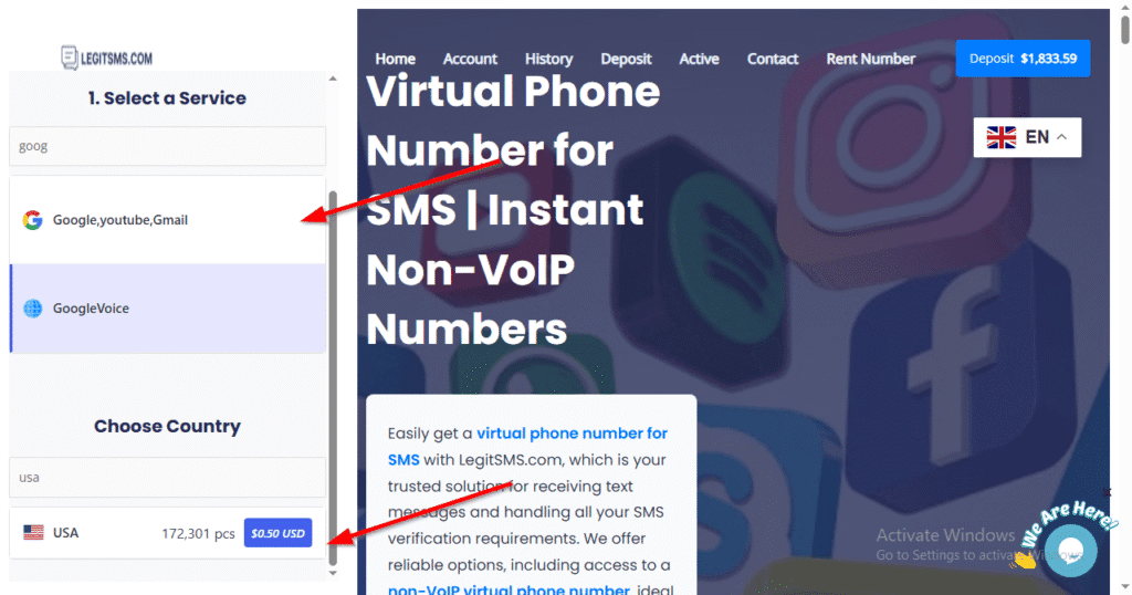 image of legitsms.com Free US Number for Verification
