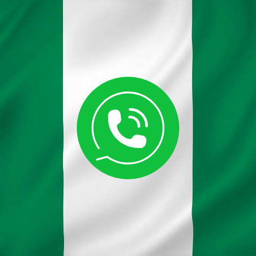 Nigeria flag with whatsapp icon