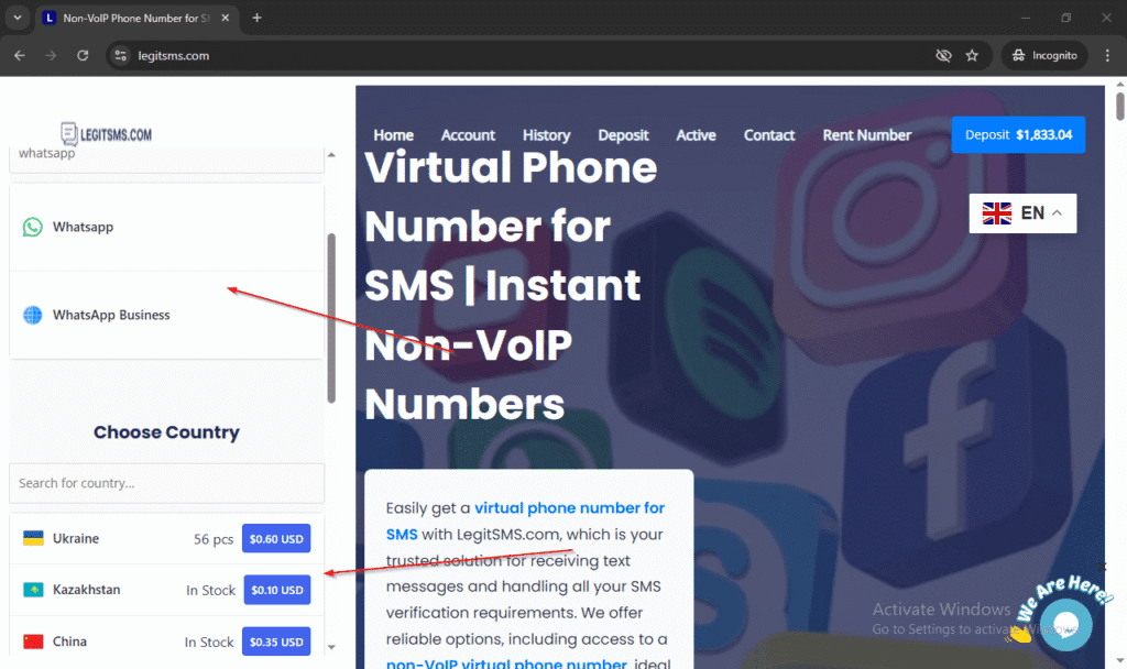 image of legitsms.com for how can i use whatsapp without a phone number?
