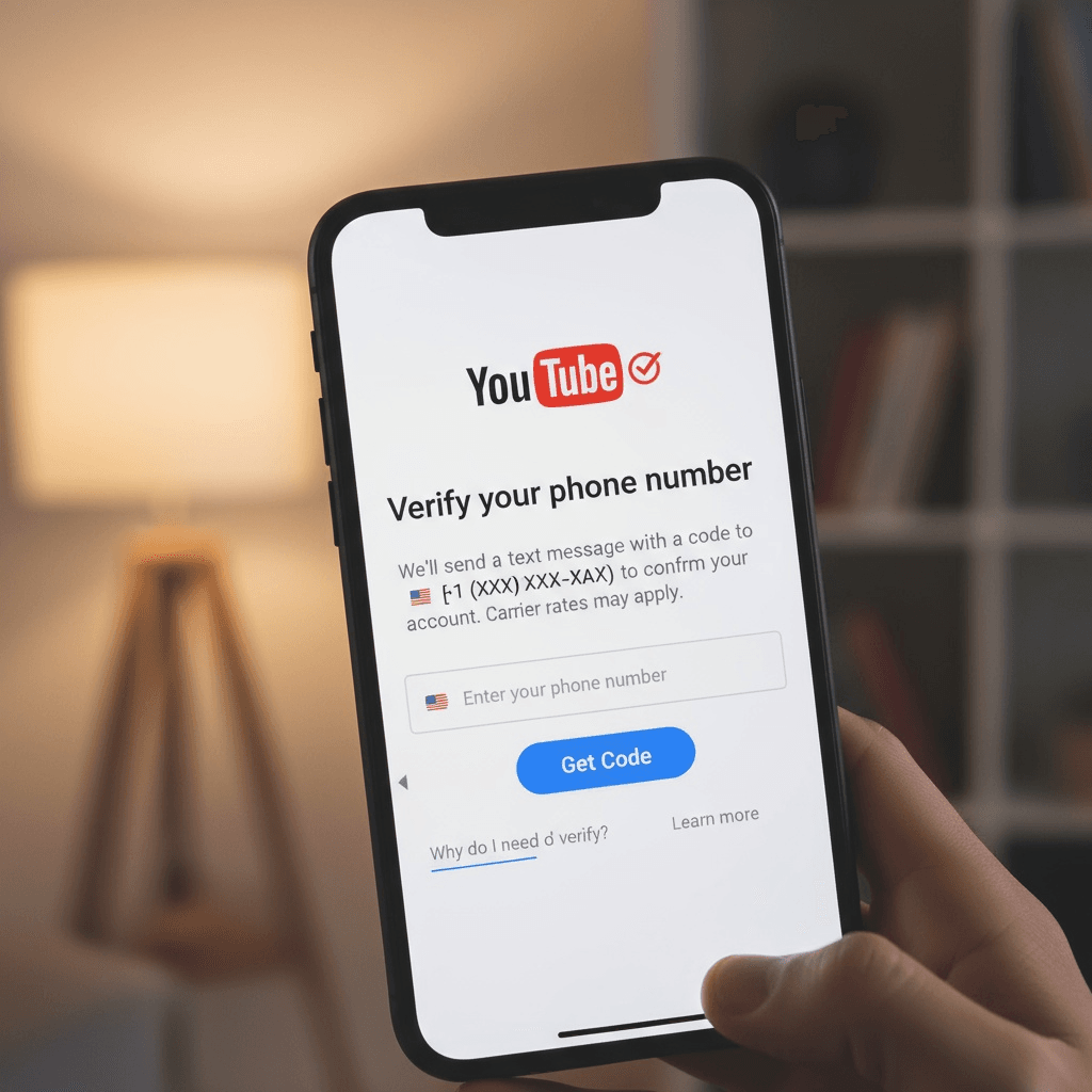 Image of Youtube verification page